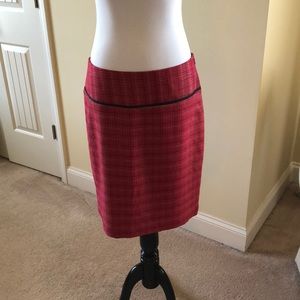 The Limited Red plaid skirt